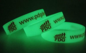 bracelet silicone phosphorescent imprimé