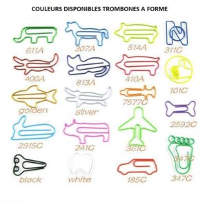 couleur trombone à forme personnalisé